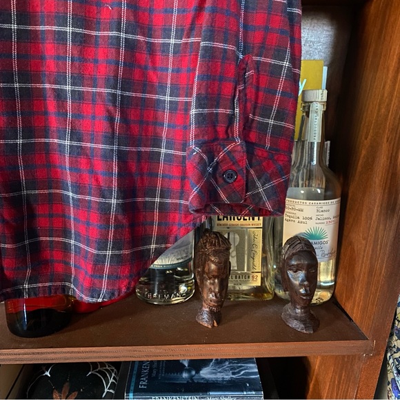 Rails Red Tartan Plaid Button Down size large - Picture 3 of 5